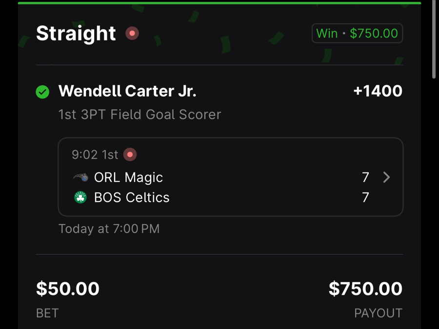 Hall of Fame betting receipt