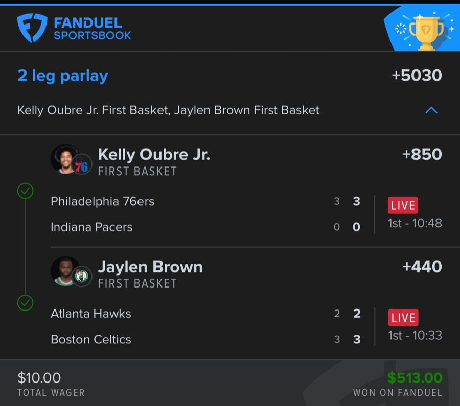 Hall of Fame betting receipt