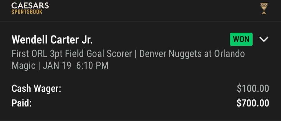 Hall of Fame betting receipt