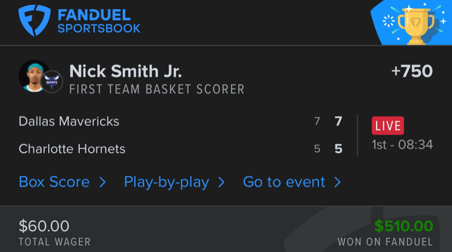 Hall of Fame betting receipt