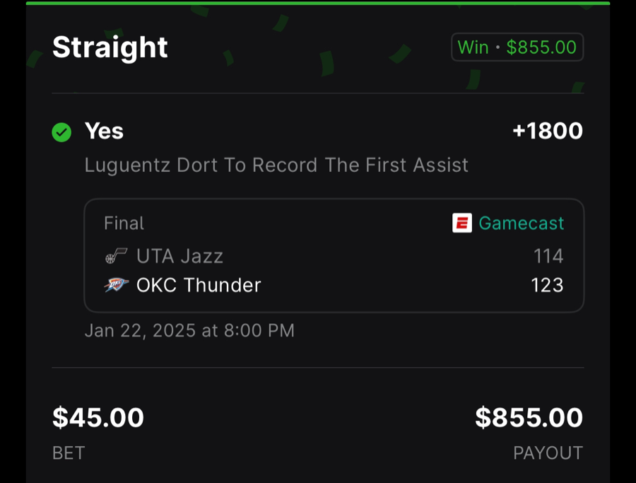 Hall of Fame betting receipt