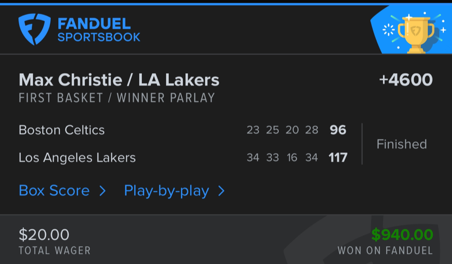 Hall of Fame betting receipt