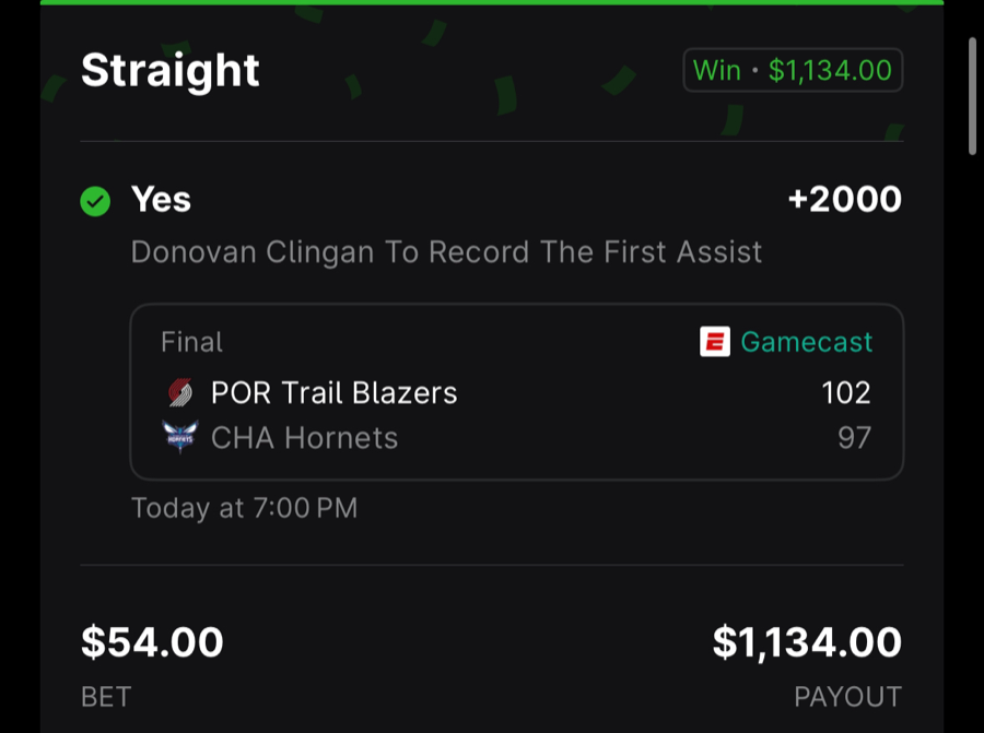 Hall of Fame betting receipt