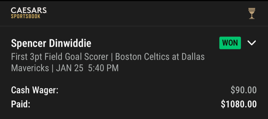 Hall of Fame betting receipt