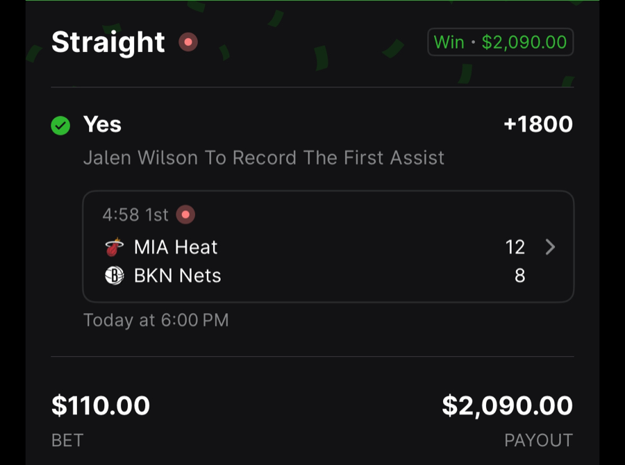 Hall of Fame betting receipt