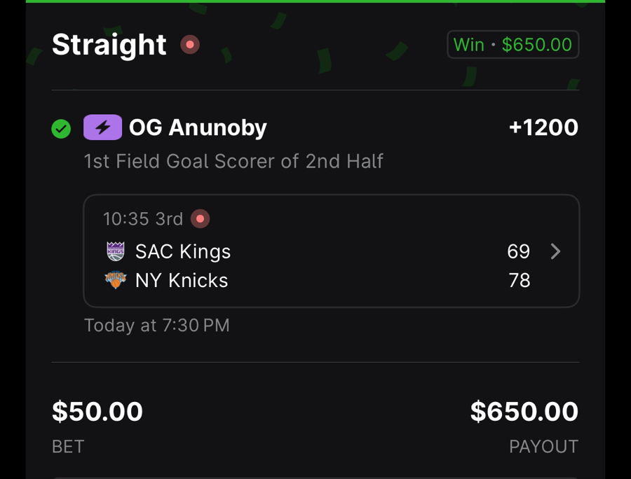 Hall of Fame betting receipt