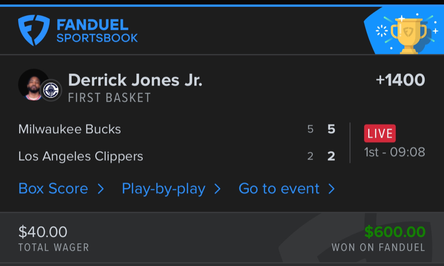 Hall of Fame betting receipt