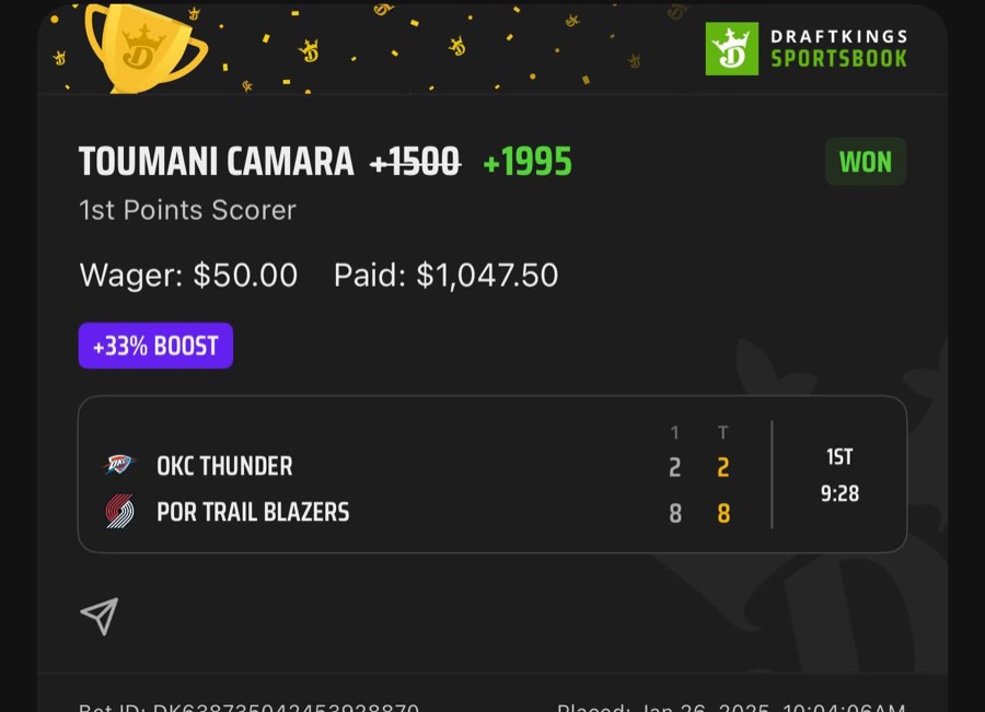 Hall of Fame betting receipt