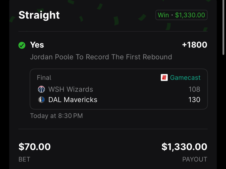 Hall of Fame betting receipt