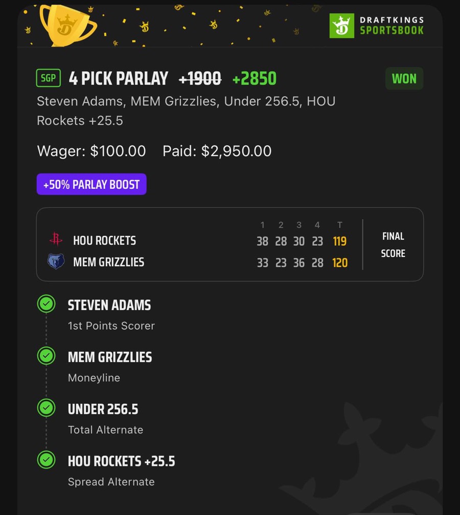 Hall of Fame betting receipt