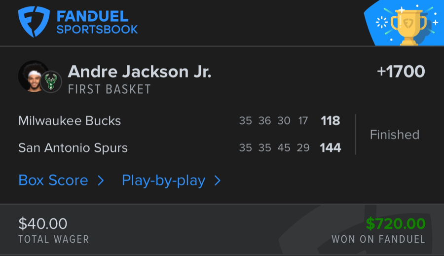 Hall of Fame betting receipt