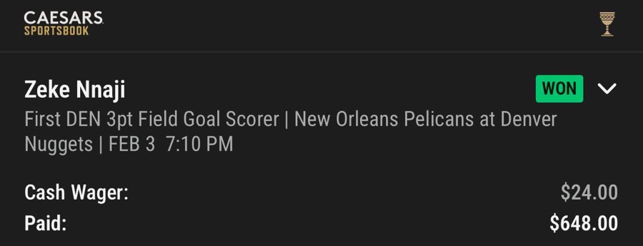 Hall of Fame betting receipt