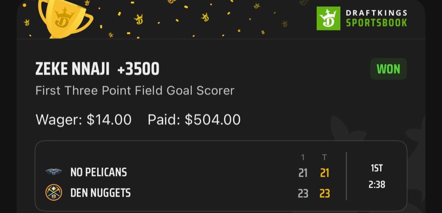 Hall of Fame betting receipt