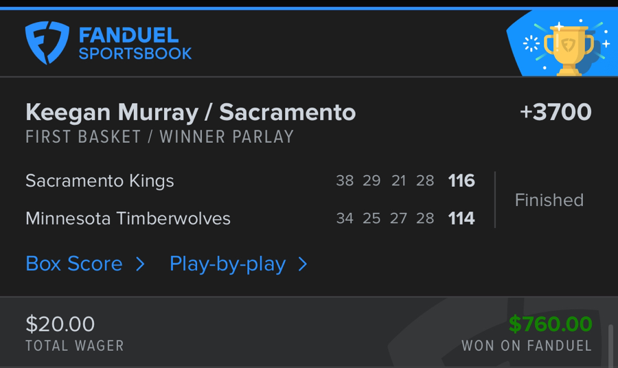 Hall of Fame betting receipt