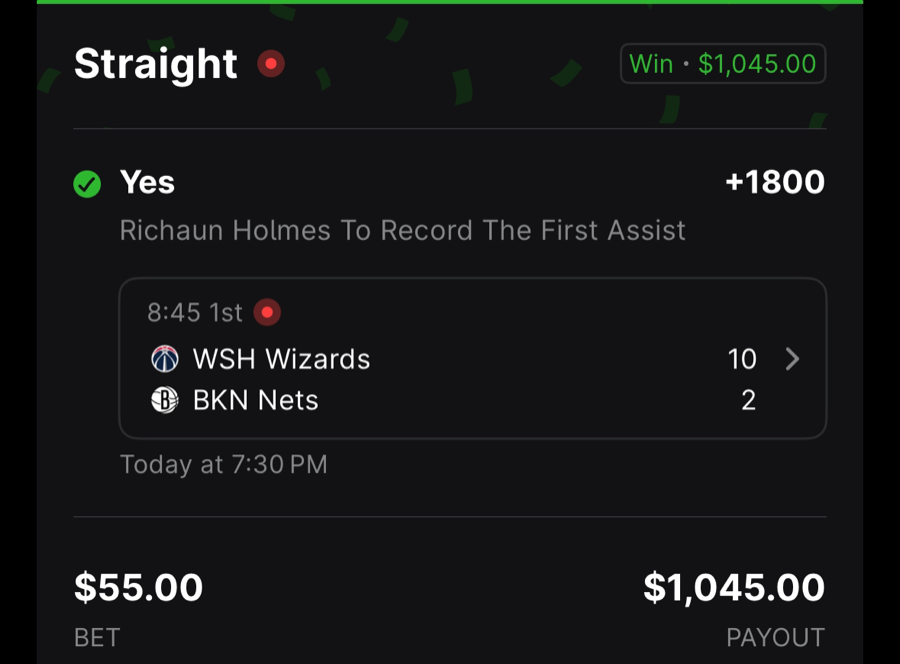 Hall of Fame betting receipt