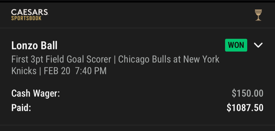 Hall of Fame betting receipt