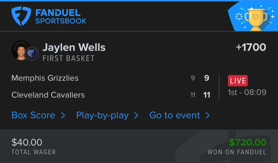 Hall of Fame betting receipt