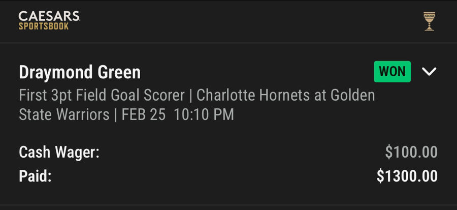 Hall of Fame betting receipt