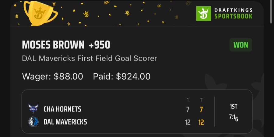 Hall of Fame betting receipt