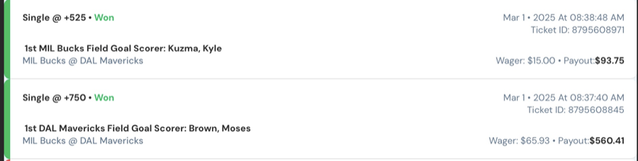 Hall of Fame betting receipt