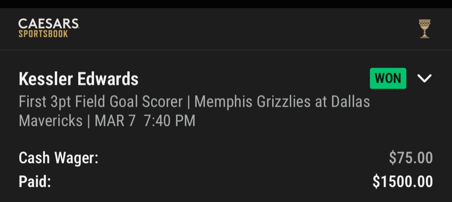 Hall of Fame betting receipt