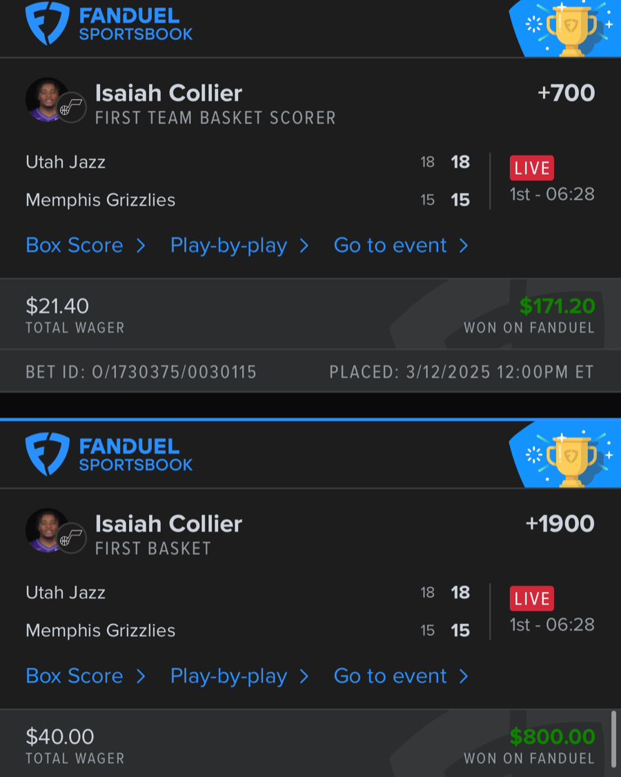 Hall of Fame betting receipt