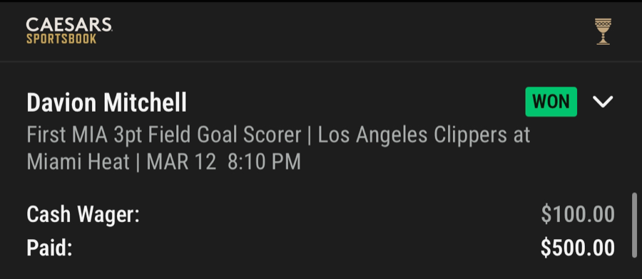 Hall of Fame betting receipt