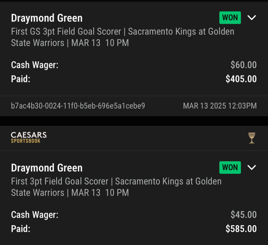 Hall of Fame betting receipt