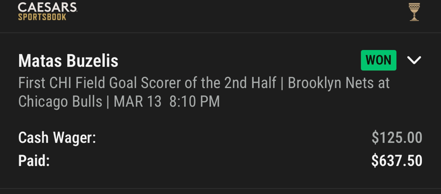 Hall of Fame betting receipt