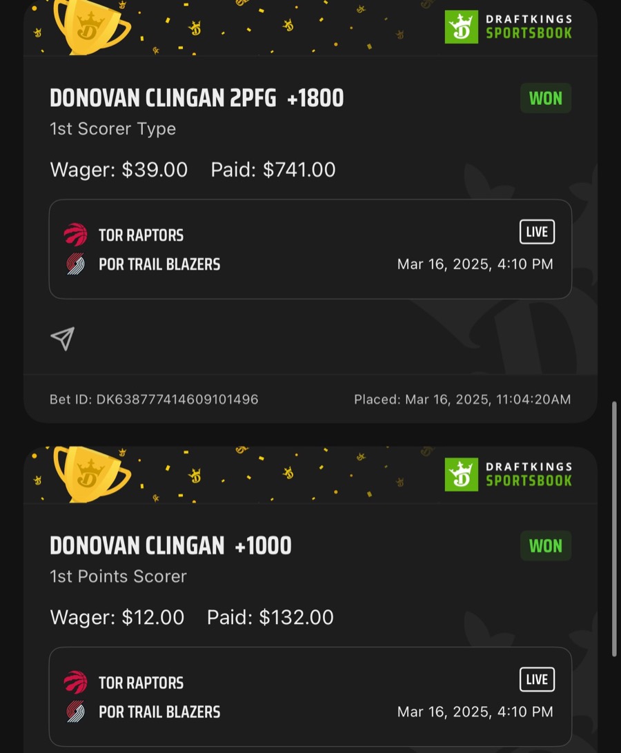 Hall of Fame betting receipt