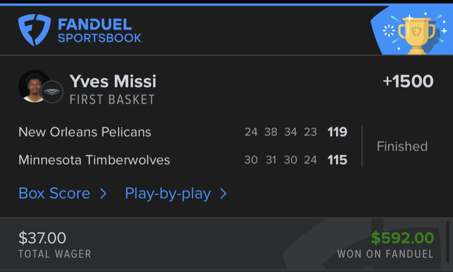 Hall of Fame betting receipt