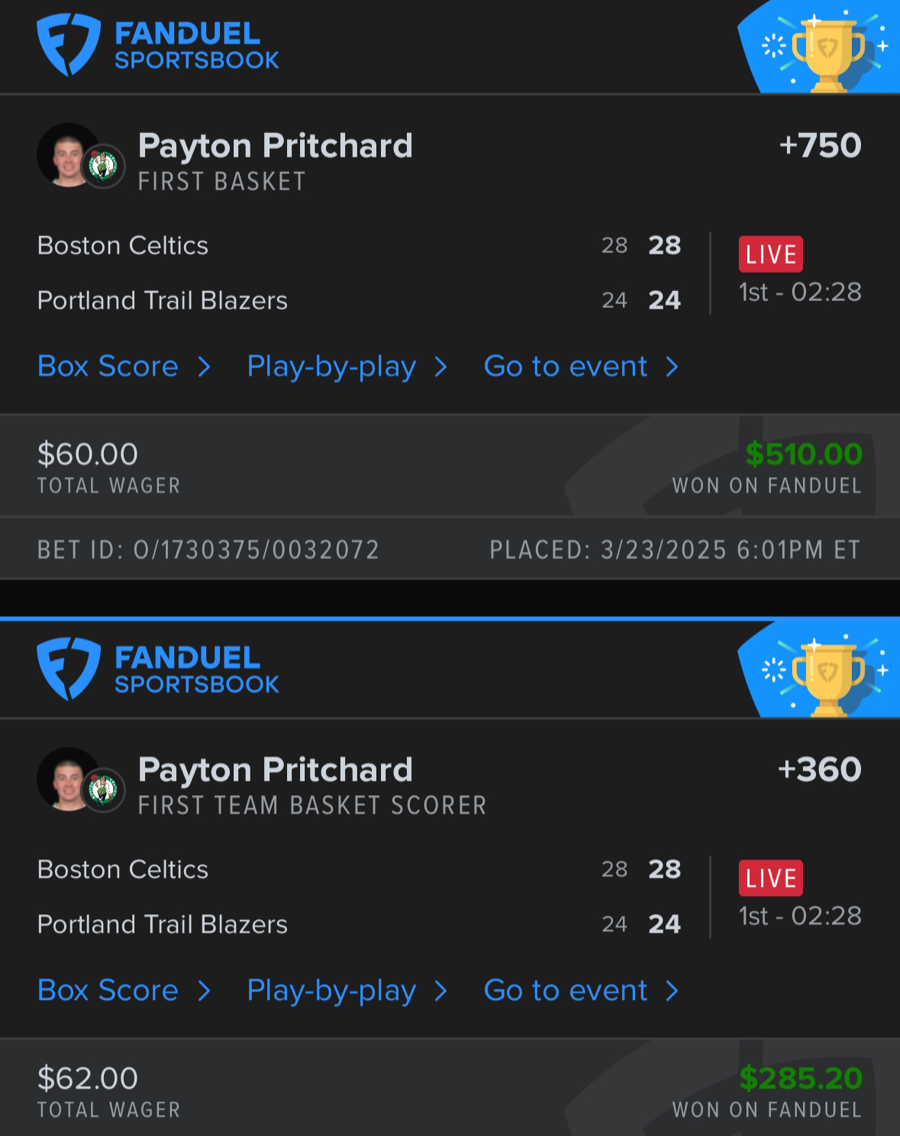 Hall of Fame betting receipt