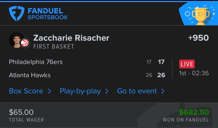 Hall of Fame betting receipt