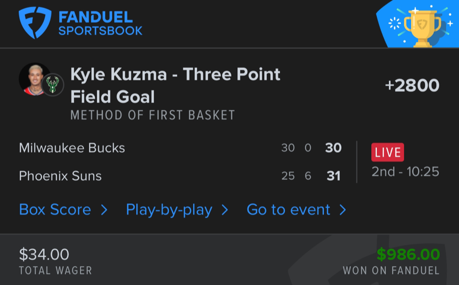 Hall of Fame betting receipt