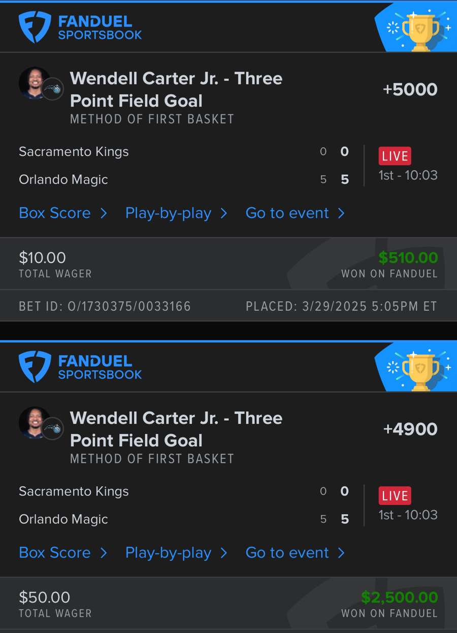 Hall of Fame betting receipt