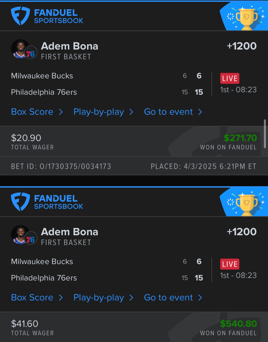 Hall of Fame betting receipt