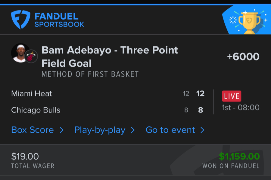 Hall of Fame betting receipt