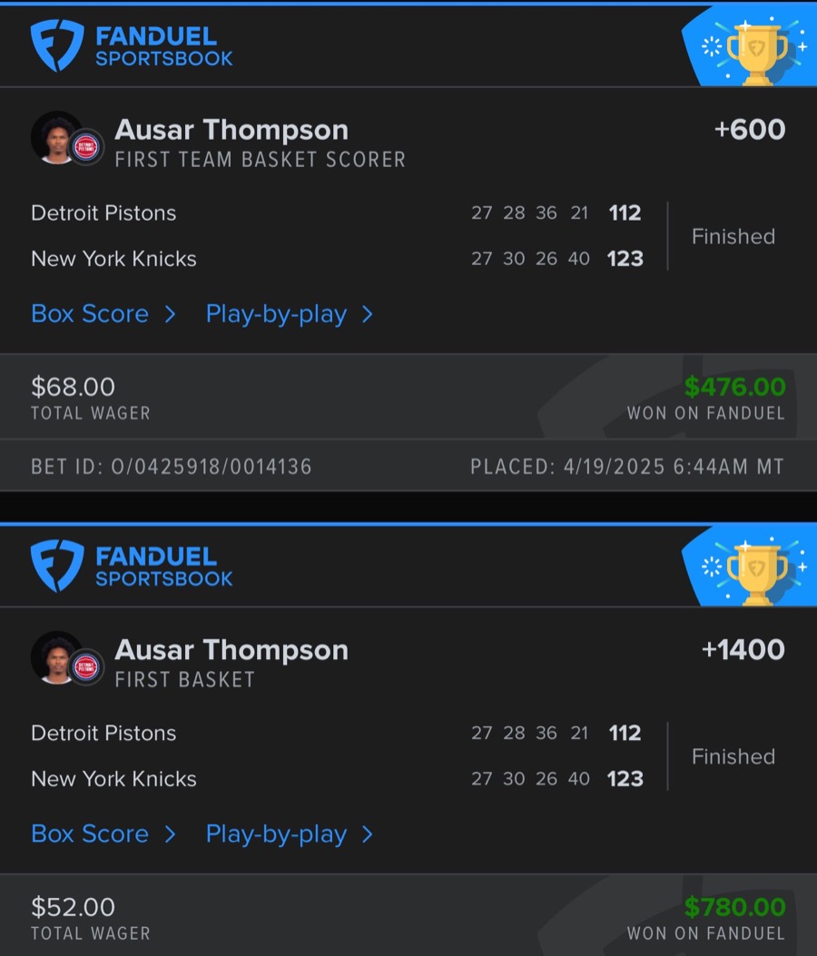 Hall of Fame betting receipt