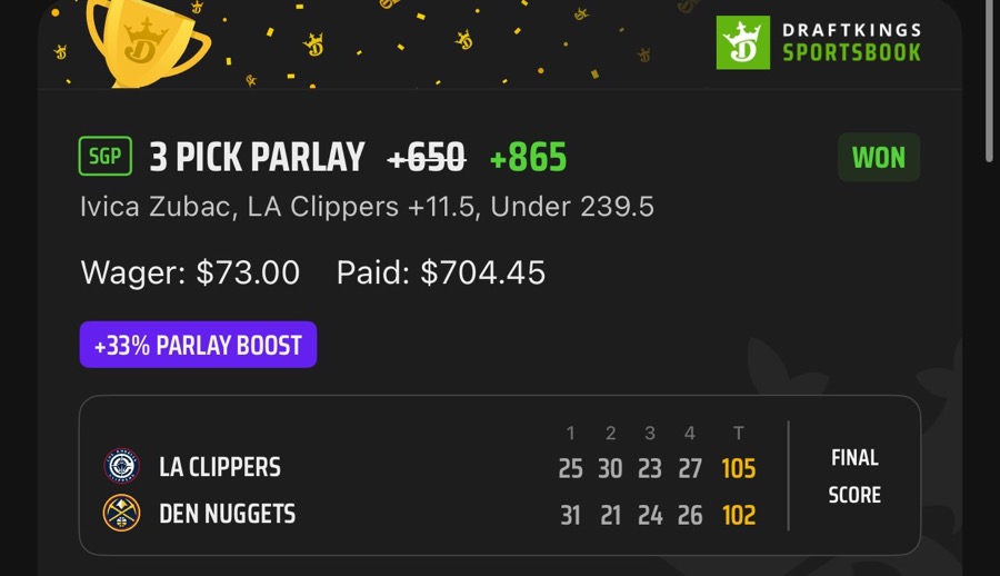 Hall of Fame betting receipt