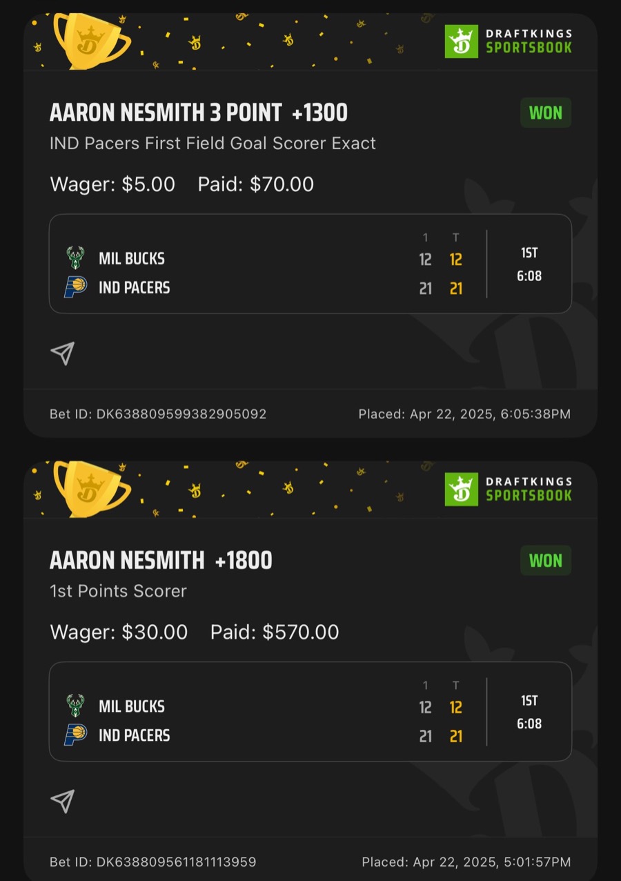 Hall of Fame betting receipt