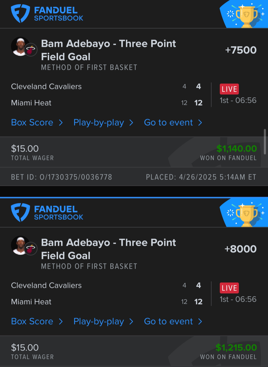 Hall of Fame betting receipt