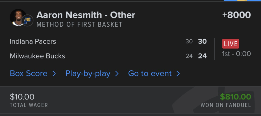 Hall of Fame betting receipt