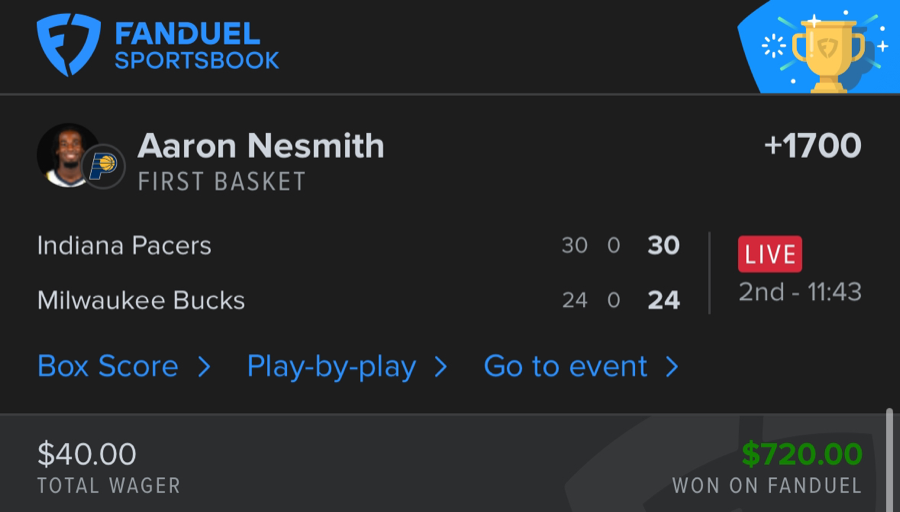 Hall of Fame betting receipt