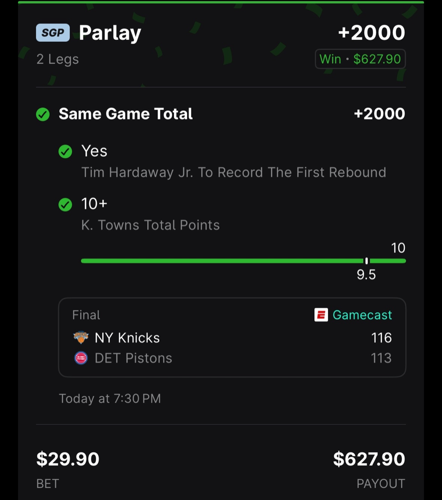 Hall of Fame betting receipt