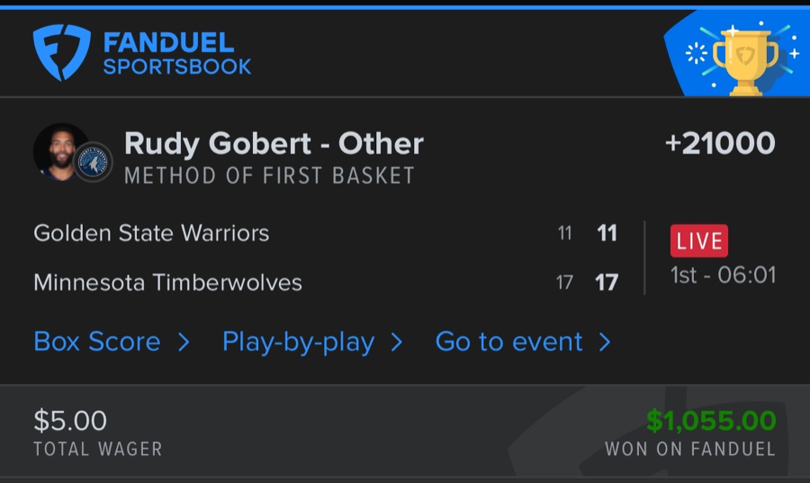 Hall of Fame betting receipt