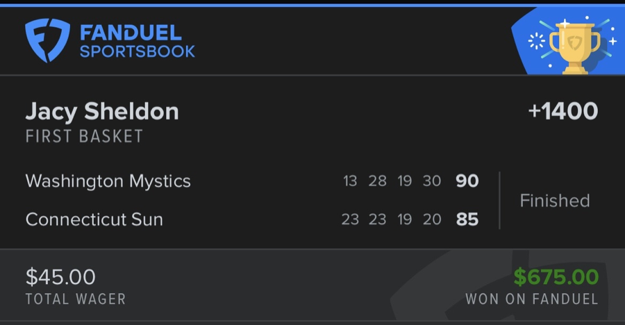 Hall of Fame betting receipt