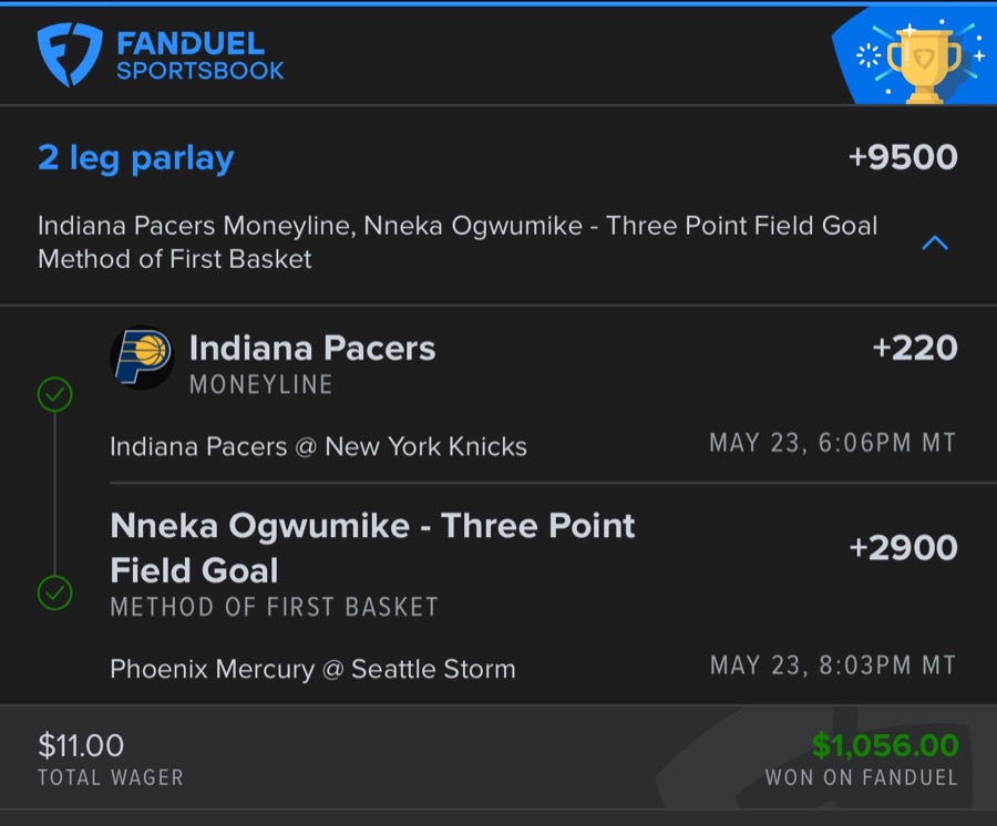 Hall of Fame betting receipt