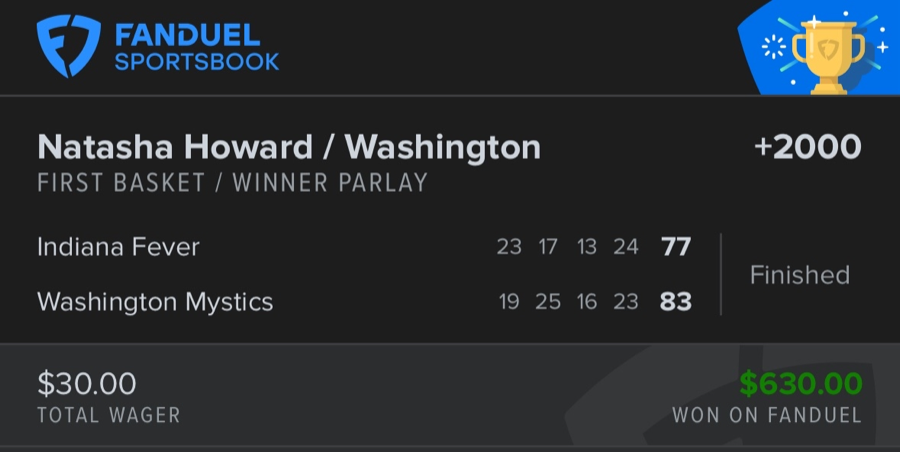 Hall of Fame betting receipt