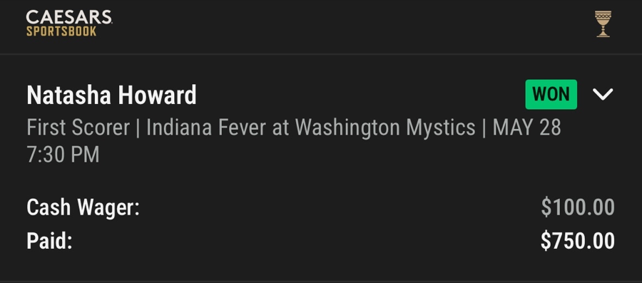 Hall of Fame betting receipt