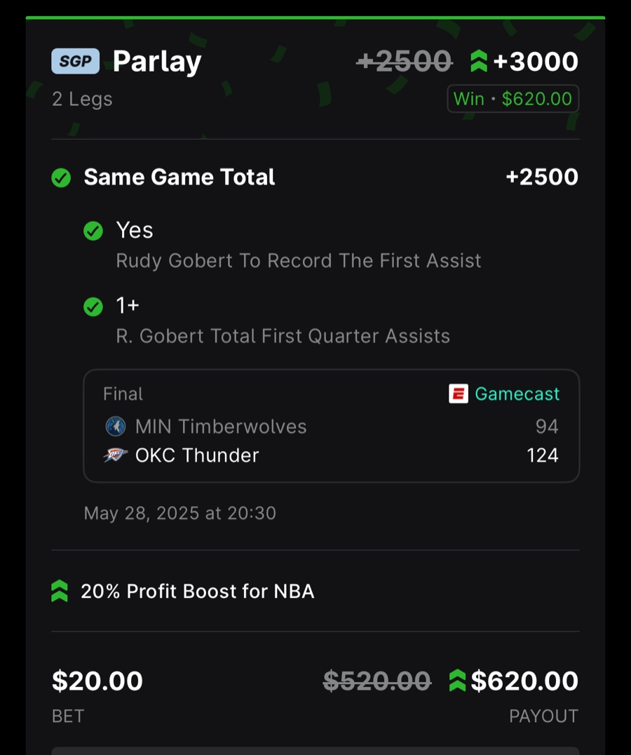 Hall of Fame betting receipt